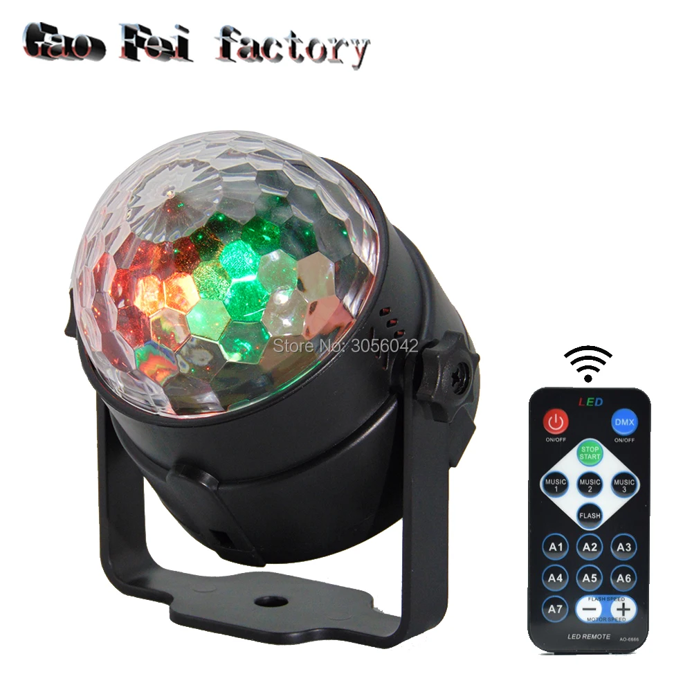 

Voice Control RGB LED Stage Lamps Crystal Magic Ball Sound Control Laser Stage Effect Light Party Disco Club DJ Light
