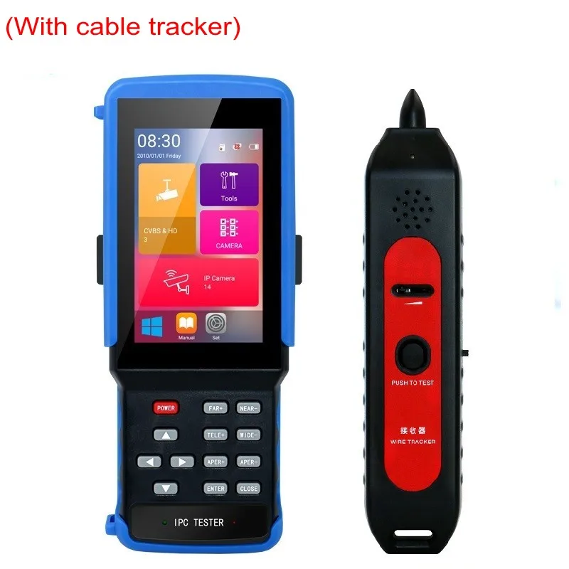 with cable tracker Новейший коаксиальный HD4.0 CCTV Тест er IPC9310 H.265 4 к IP 5MP AHD 8MP CVI TVI CVBS камера тест er монитор ONVIF POE UTP/RJ45 TDR тест - Цвет: with cable tracker