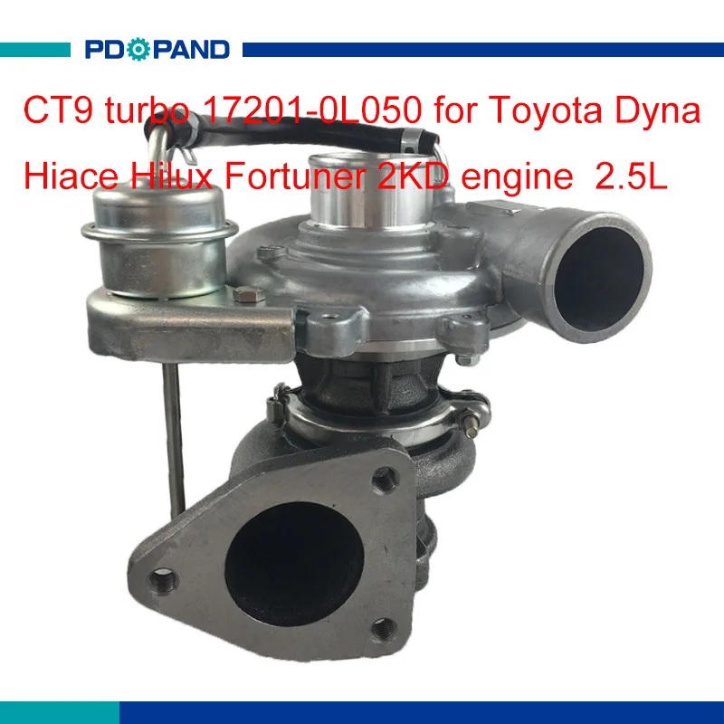 Turbo части CT9 компрессор турбонагнетателя для Toyota Hiace Hilux Dyna Regiusace Fortuner 2.5L 2KD-FTV двигателя 172010L050 1720130070