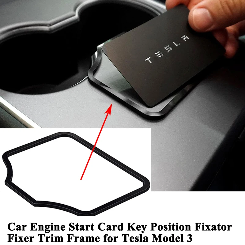 1 шт.. автомобильный двигатель Start Card Key Position Trim Frame Holder Fixer ограничение фиксатора наклейки украшения аксессуары для Tesla модель 3