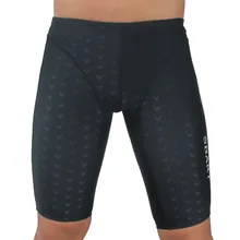 Мужские профессиональные спортивные строгие дизайнерские УФ-защитные плавки Брюки черные дышащие водонепроницаемые плавки