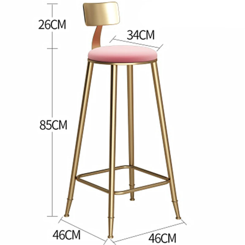 Скандинавский стиль Железный арт барный стул креативный многофункциональный коммерческий высокий стул со спинкой и подставкой для ног безопасный стул для кафе - Цвет: F2