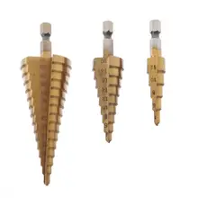 Special Offers 3pcs Pagoda Stepped Drill Head with Hexagonal Handle Straight Groove for Electric Drill Special Offers 3pcs Pagoda Stepped Drill Head with Hexagonal Handle Straight Groove for Electric Drill