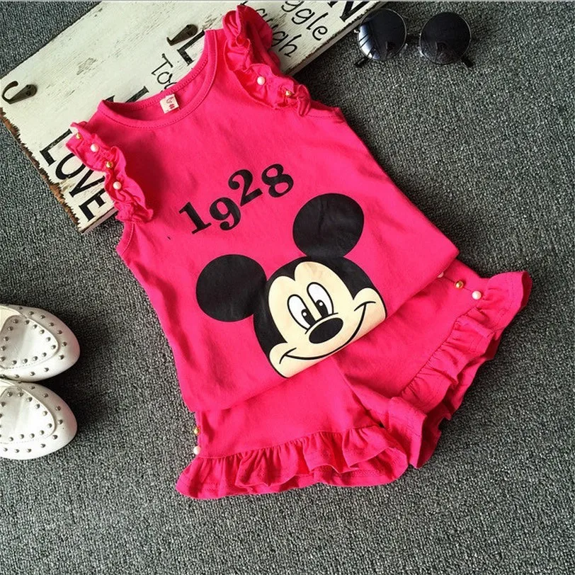 Baby Clothing Set for girl ExactlyFZ Kids Spring baby girls clothing sets wave point clothing set baby girls cotton clothes suit childern cartoon 3pcs suit newborn baby clothing set
