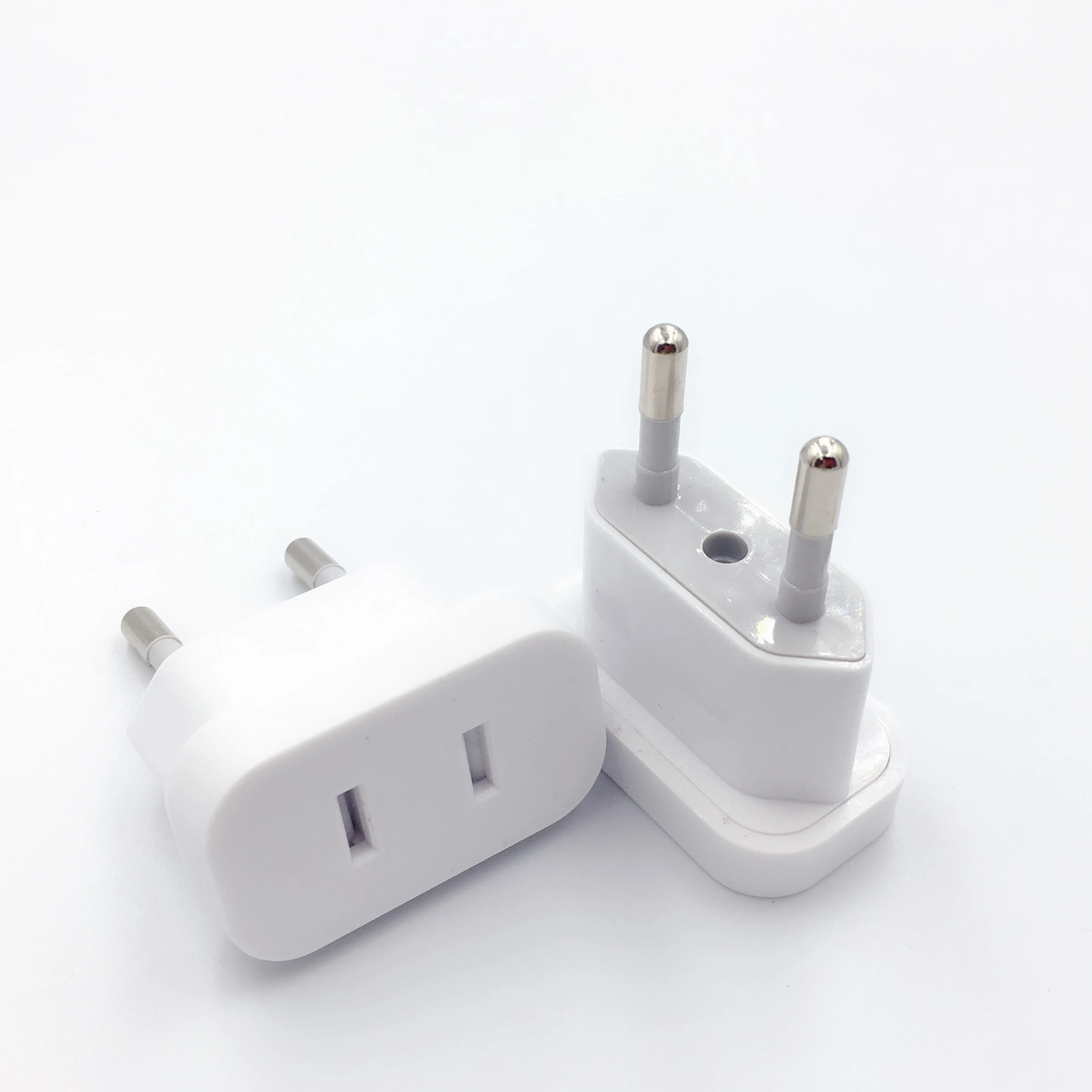 

New US To EU Euro Europe Plug Adapter European 2 Round Plug AC Converter Travel Power Adapter American To EU Electrical Socket