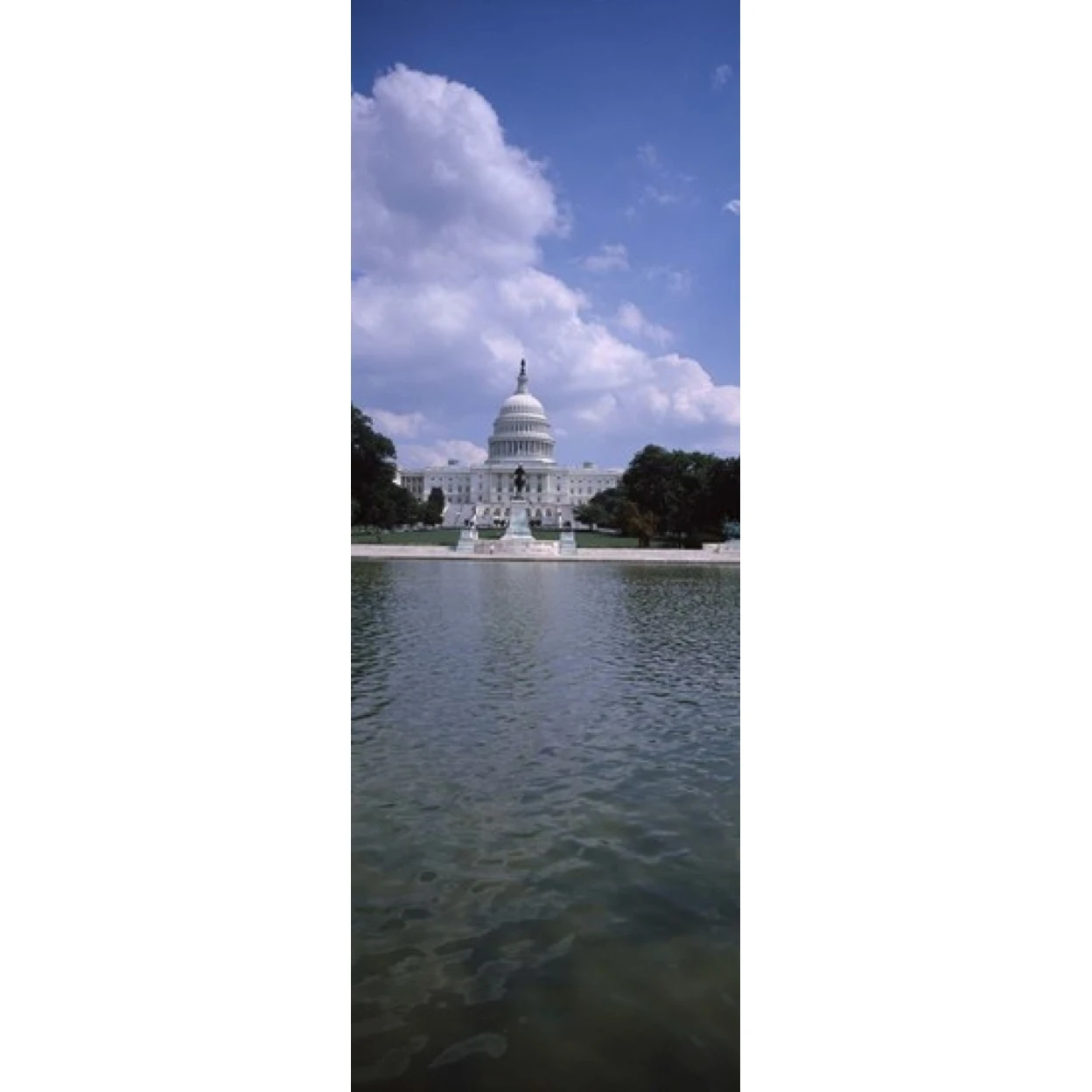 Reflecting pool with a government building in the background  Capitol Building  Washington DC  USA Poster Print (18 x 7)