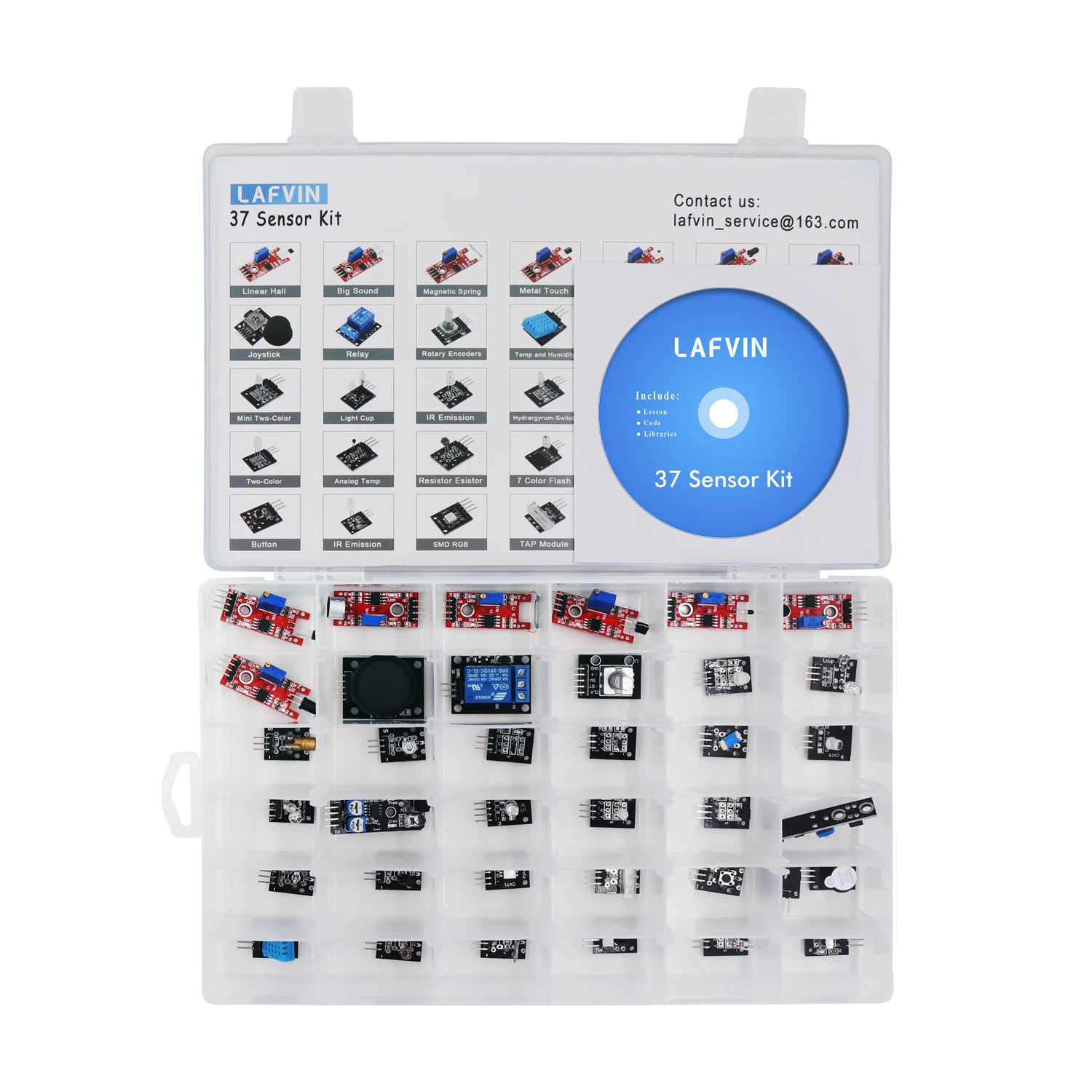 Комплект сенсорного модуля LAFVIN 37 в 1 для Arduino UNO R3 Mega2560 Mega328 Nano с учебным
