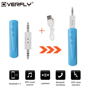 Overfly беспроводной Bluetooth 4,1 аудио адаптер конвертер 3,5 Jack музыка приём AUX приемник вещания автомобильный комплект - изображение