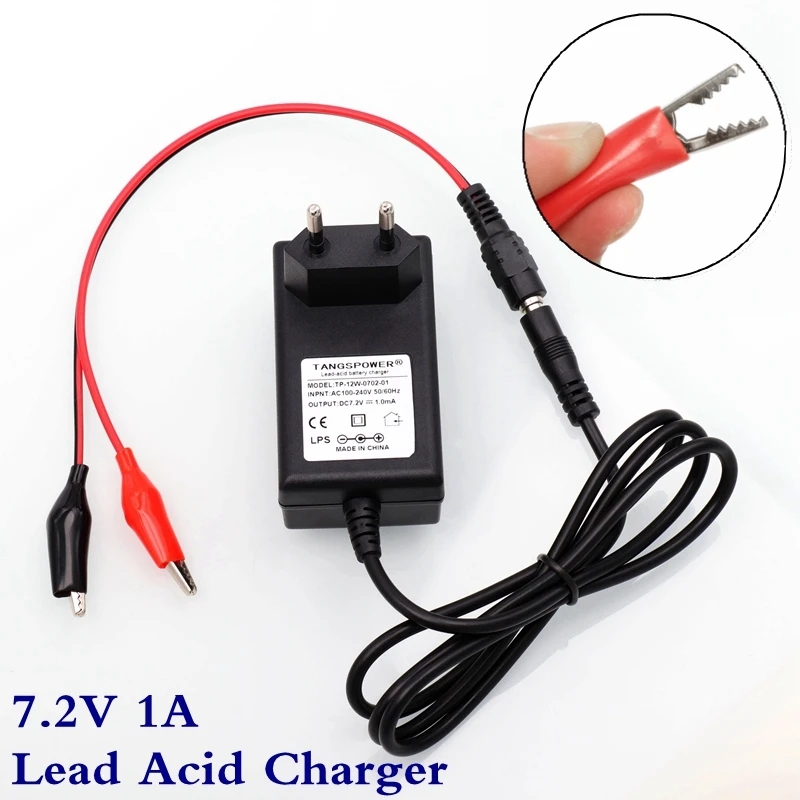 

7.2V 1A Lead Acid Battery Charger For Car Motorcycle Scooter 6V Lead Acid Battery 7.4V Charger