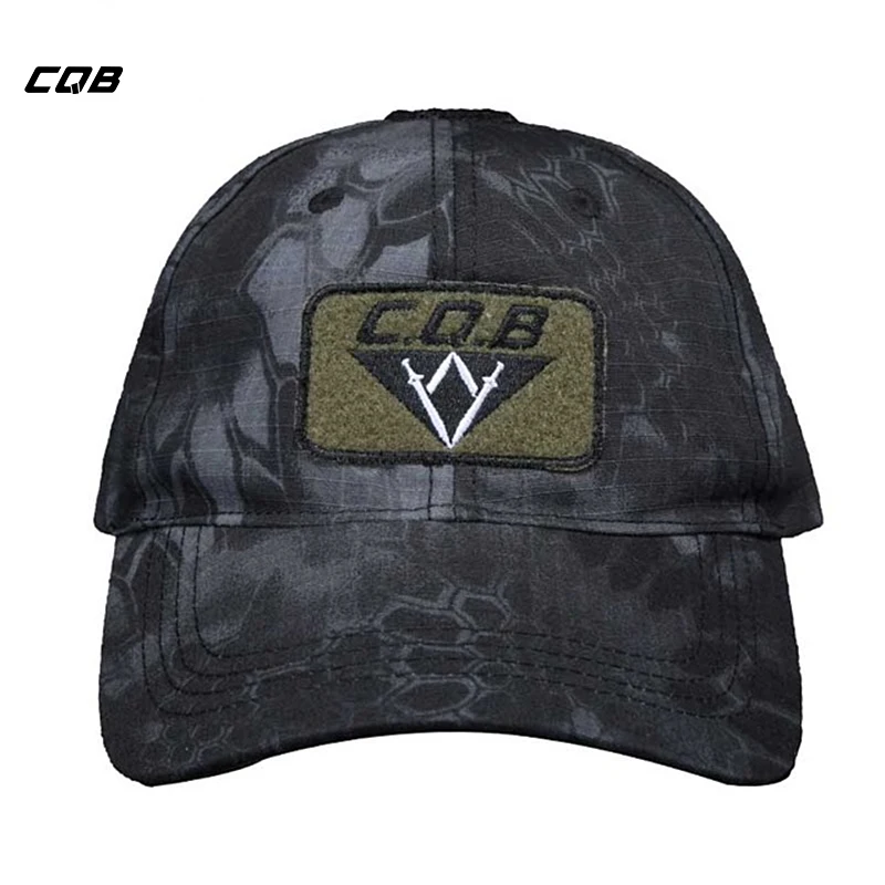 

CQB Outdoor Sports Camping Military Cap Men Camouflage Adjustable Hat Tactical Embroidery Unisex Caps Hunting Cap