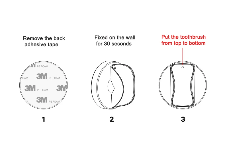 Настенный держатель для электрической зубной щетки Oclean, сильная адгезия, красивый внешний вид, высокое качество тела прочный и прочный