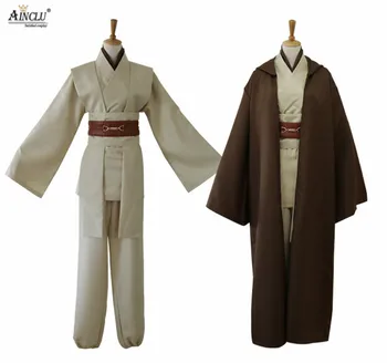 

Star Wars Cosplay Jedi Knight Cosplay Costumes Suit Halloween Christmas Bar Party Costume Top Trench Belt Cummerbunds Girdle