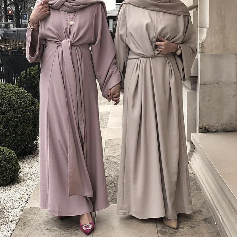 Бандажное платье Абая, для мусульман платье халат Дубай, Турция хиджаб/кафтан Абаи s Для женщин джилбаба Восточный халат из марокена
