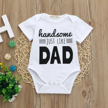

Newborn Infant Baby Boys Girls Letter Print Fashion Bodusuit Outfits Clothes Baby Zomer Kleding Meisje Body Dla Dziewczynek
