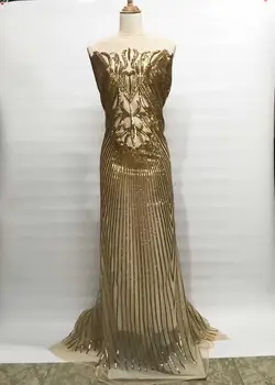 

High Quality Nigerian Tulle Lace Fabrics Glittery Sequins African French Net Lace Embroidered Tulle Mesh Lace Fabric XBS005