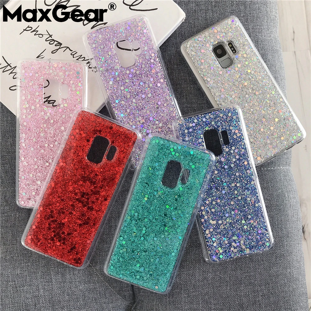 

Silicone Bling Glitter Crystal Sequins Phone Case For Samsung Galaxy A6 A8 J4 J6 Plus A9 2018 S8 S9 S10 Plus S7 Edge Note 5 8 9