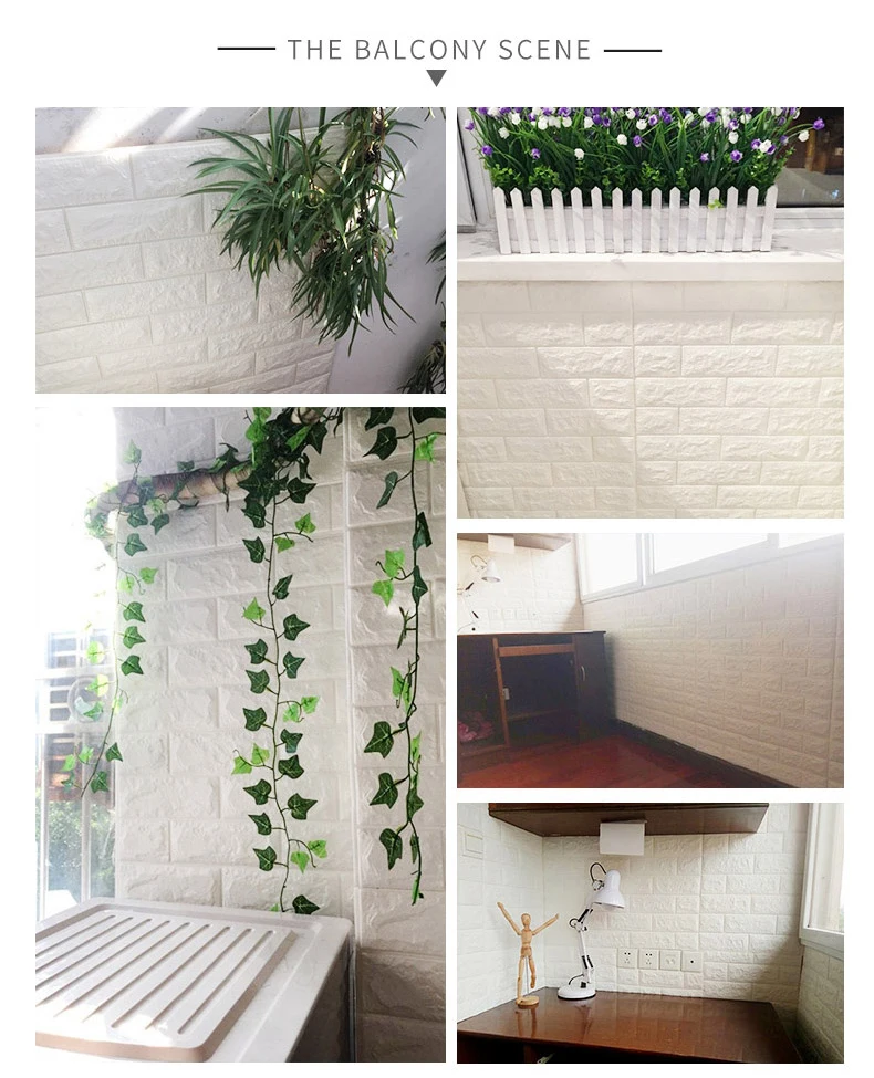 Self Adhesive 3D Waterproof Brick Pattern Wallpapers