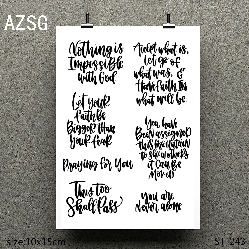 

AZSG Beautiful story Clear Stamps/seal for DIY Scrapbooking/Card Making/Photo Album Decoration Supplies