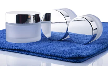 

50g/ml Bright silver UV glass Cream bottle PP cream bottle cap/Sub bottle/cosmetics Bottle glass 100pcs/lot