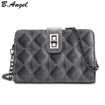 

Famous Brand Elegant Chain Bags for Women Small Messenger Bags for Women Luxury Shoulder Bag for Evening Party Velour Material