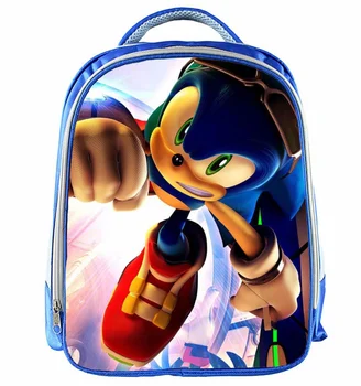 

13 Inch Cartoon Mario Bros Sonic Kids Backpack Kindergarten School Bag Children Printing Backpack Girls Boys Mochila