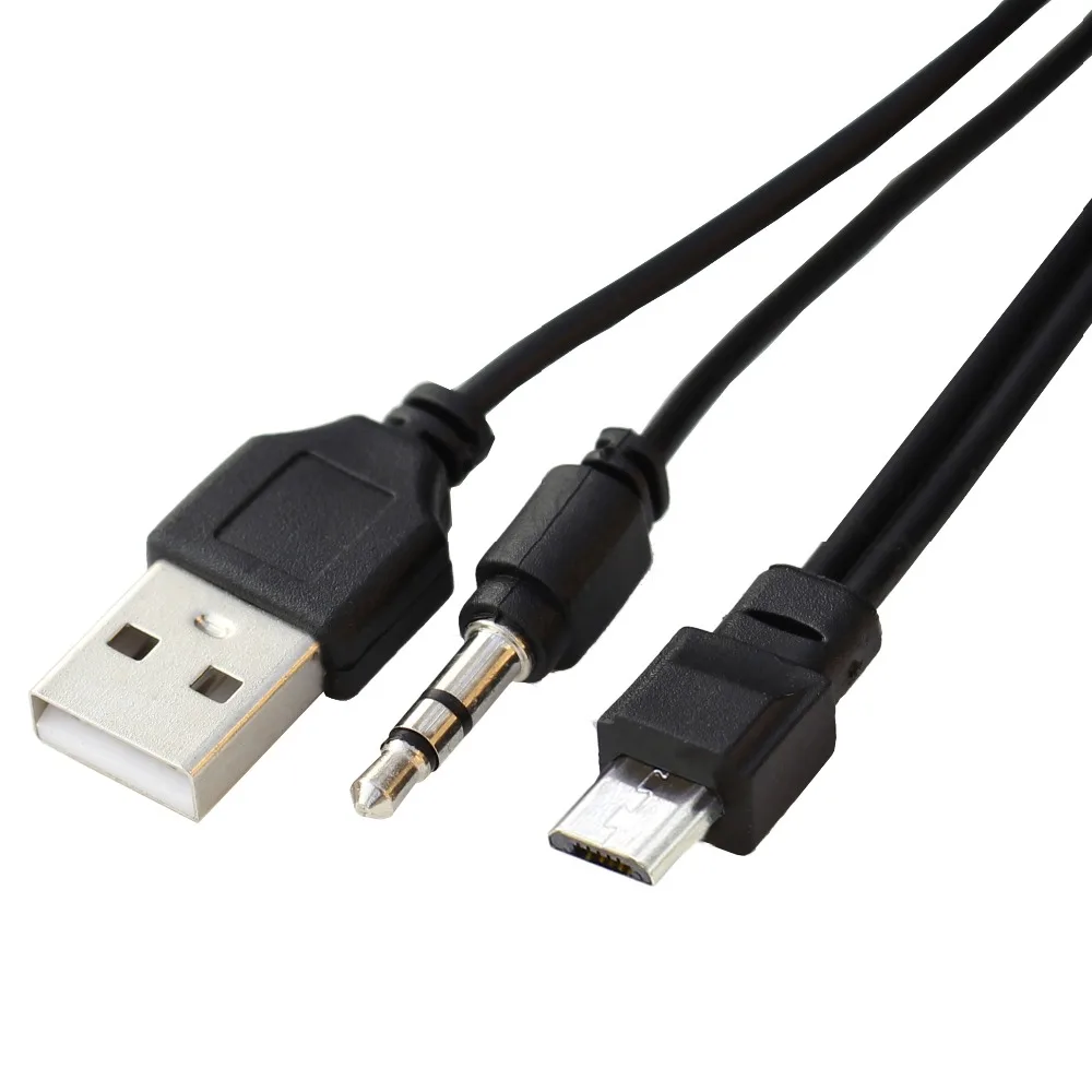 Micro USB to Jack 3.5mm AUX cable/USB Male for bluetooth portable cd