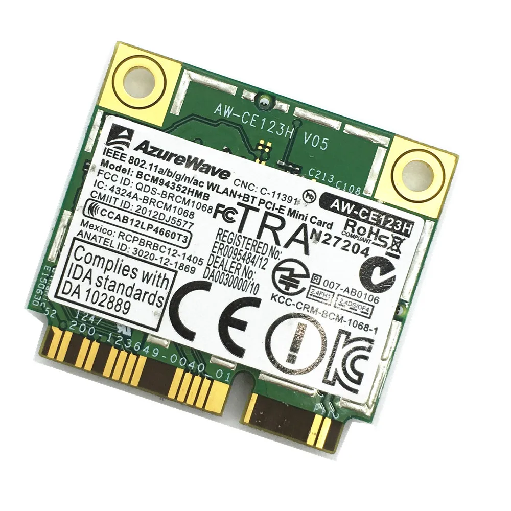 BCM94352HMB 802.11ac 867 Мбит/с Двухдиапазонная 2,4 и 5G AC Bluetooth 4,0 BT4.0 WiFi беспроводная карта для Hackintosh