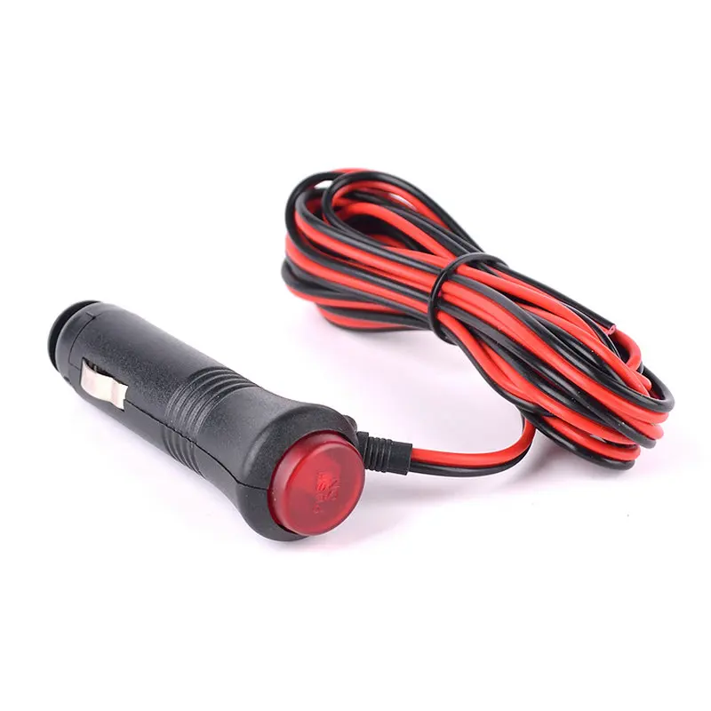 Universal Switch 3m 12V 24V Male Car Cigarette Lighter Power Supply Cord Plug Connector With Switch  
