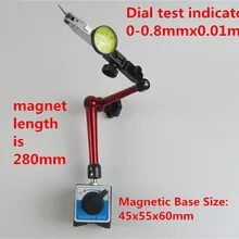 280 мм Циферблат тестовый индикатор+ универсальная большая магнитная подставка