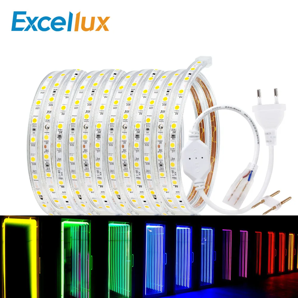 

50M Roll Led Strip Light 60Leds/m Waterproof Led Neon Light Rope Tube Cuttable Flexible Strip For Indoor Outdoor Lighting Decor