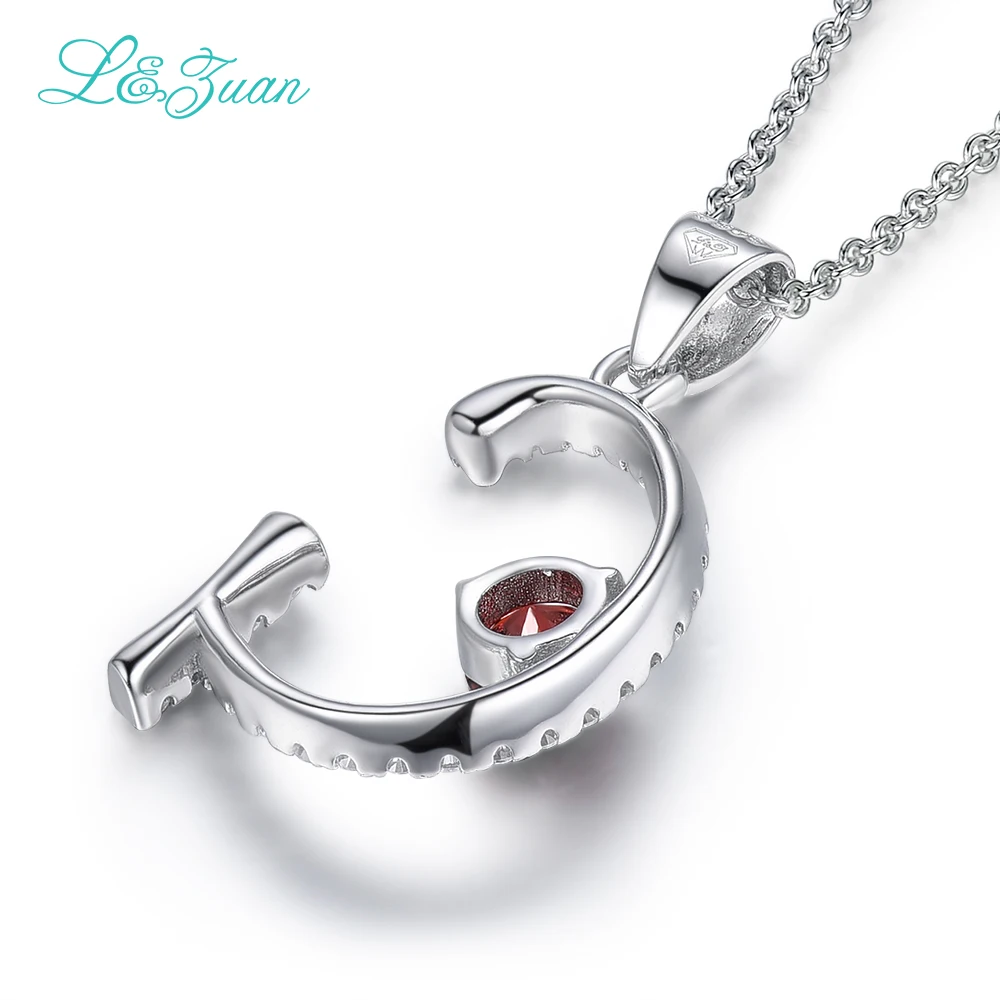 L & Цзуань 925 серебро 1.16ct драгоценных камней очарование г Кулон Цепочки и ожерелья