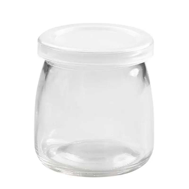 Термостойкая прозрачная стеклянная бутылка Бытовая чашка для питья молока с крышкой кружка желе мусс чашка пудинг йогурт бутылка банка