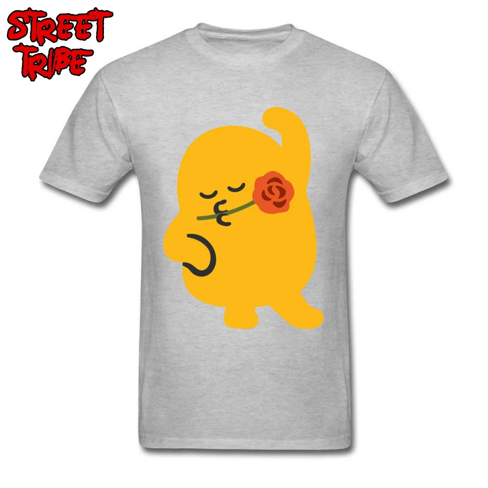 2018917Y12 Round Neck T-shirts Lovers Day Tops Shirt Short Sleeve Rife Cotton Fabric Design Top T-shirts Casual Male 2018917Y12 grey