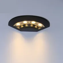 Творческой форме алюминиевый 8 Вт Овальный уличная Водонепроницаемая бра двор проход коридора один высокой мощности Светодиодный светильник