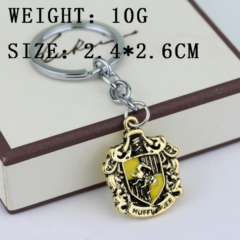 SG брелки для ключей HP Hogwarts School Bagde Gryffindor Lion Hufflepuff Badger Ravenclaw Eagle змея «Слизерин» кулон мужской брелок подарок