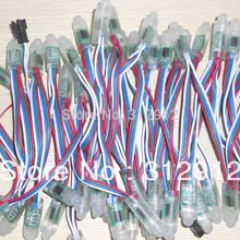 Акция! DC5V WS2801 контролируемых 12 мм диаметр LED пиксель узел, 50 шт. строку, IP68 Номинальная; кремния заполнены типа