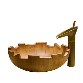 

Solid Brass Basin Faucets Sets Wooden Luxury Ceramic Lavatory Bathroom Tap Washbasin Sink Bath Combine Mixer Free