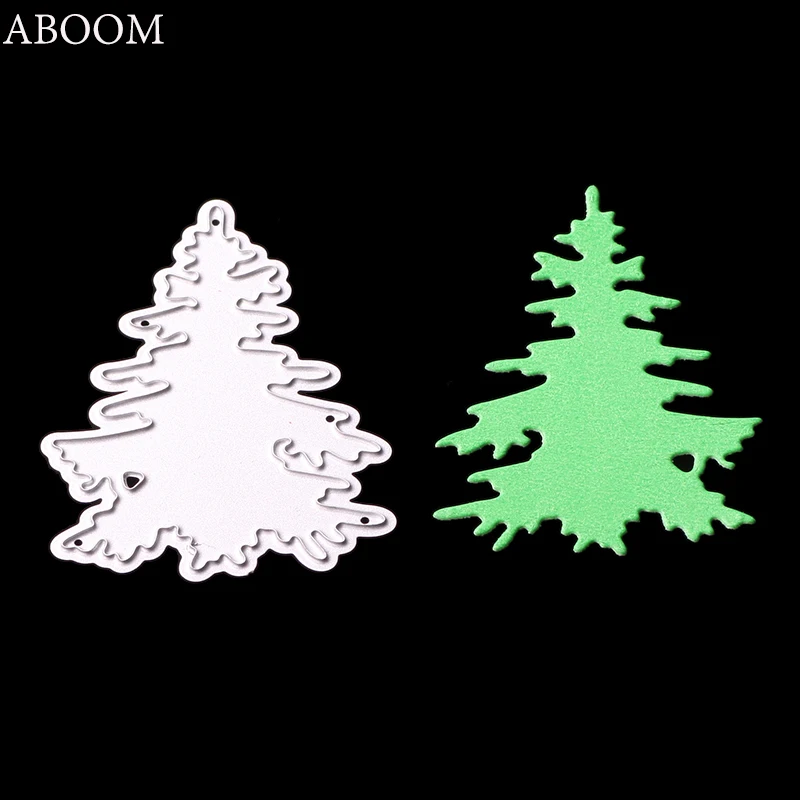 

ABOOM New Christmas Tree Metal Die Cutting Dies For DIY Scrapbooking Photo Album Decorative Embossing Folder Stencil Paper Mold