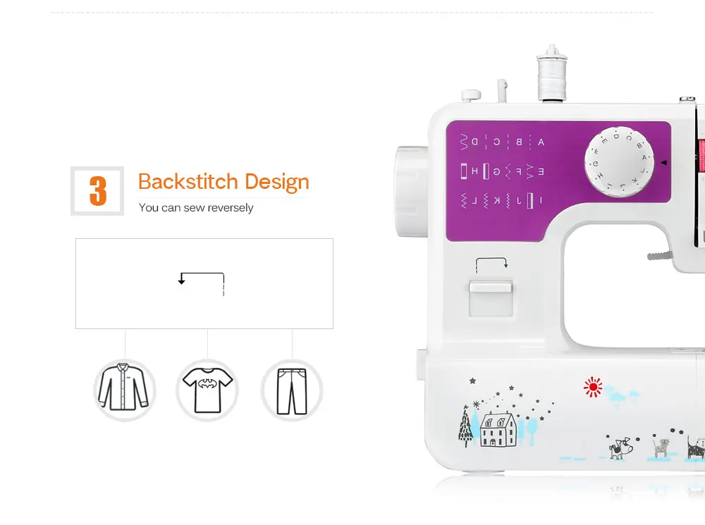 JG - 1602 Household Sewing Machine with 12 Different Stitches