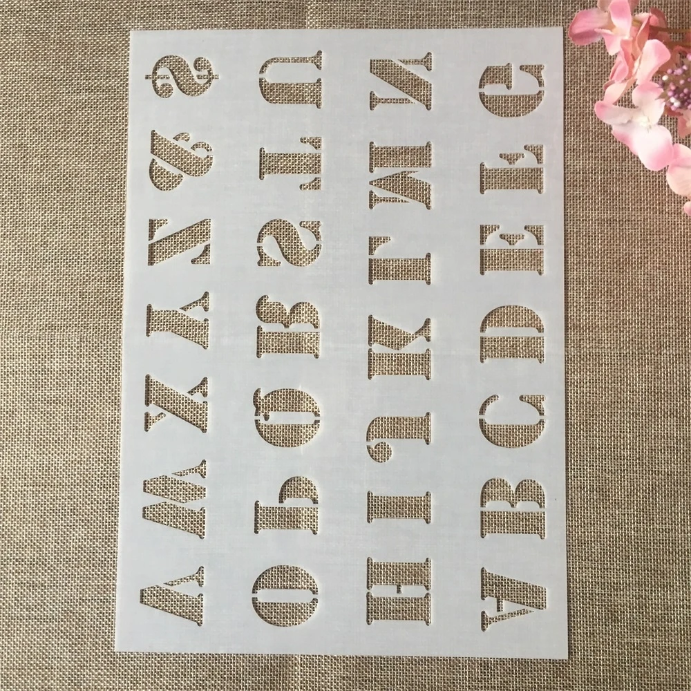 

29*21cm A4 Alphabet Uppercase Letters DIY Layering Stencils Painting Scrapbook Coloring Embossing Album Decorative Template