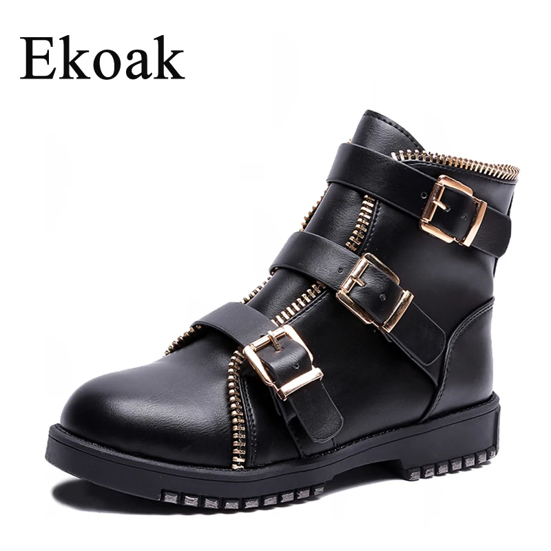 Aleafalling Ankle Regen Stiefel Britischen Mode Plattform Aleafalling Ankle Regen Stiefel Britischen Mode Plattform