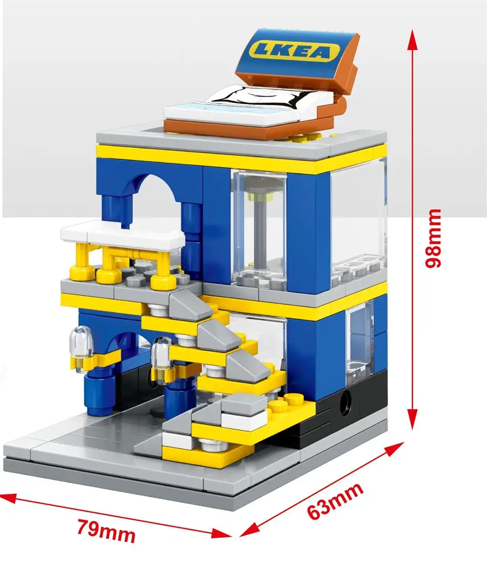 SEMBO SD6088-SD6091 & SD6042-SD6045 & SD6062-6069 Mini Street Cute Small Shop