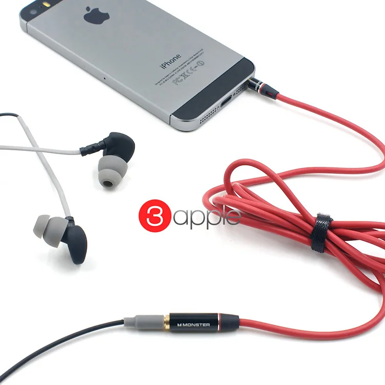 Universal 3.5mm Audio headphone Extension Replacement Cable Mobile