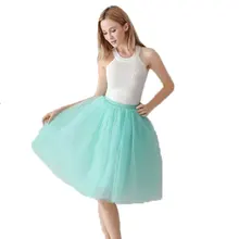 4 слоя Женская юбка из тюля для взрослых Свадебная вечеринка Высокая талия 65 см пачка весна лето женские рубашки леди юбка для невесты