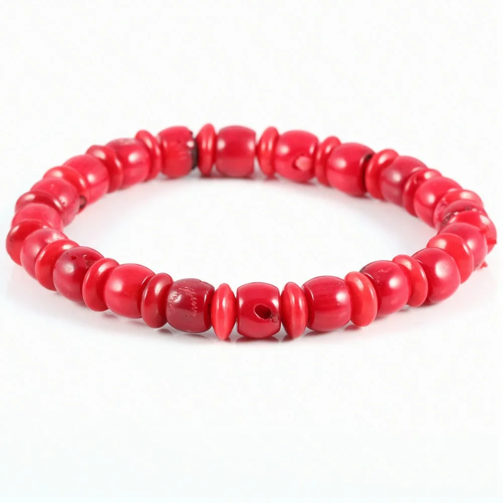 

2019 new natural coral stone beads single chain stone men and women lucky bracelet charm jewelry a variety of styles