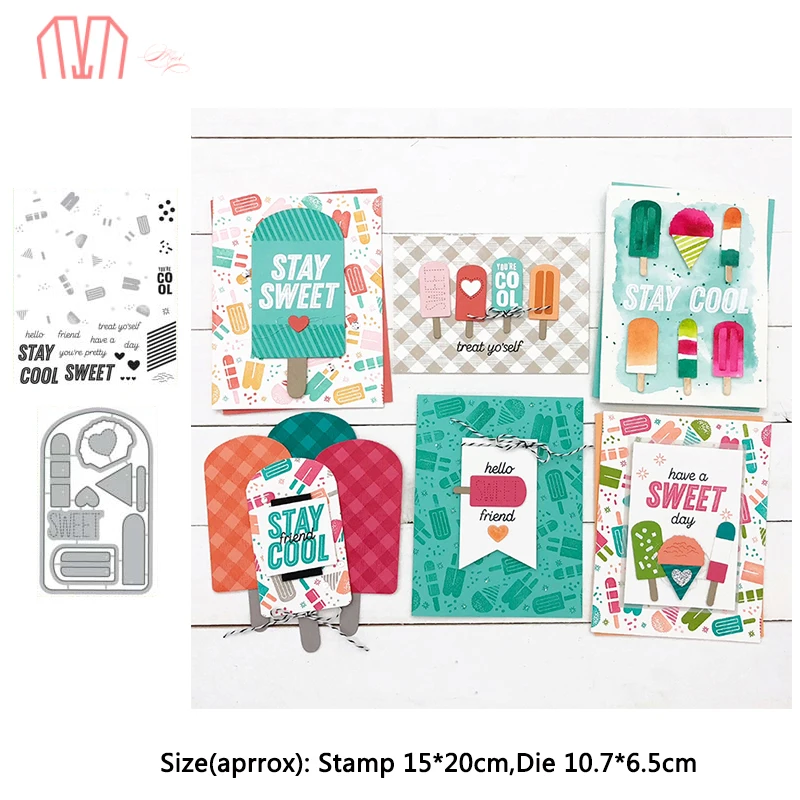 

Mai Popsicle Metal Cutting Dies Stencils Cear Stamps for DIY Scrapbooking photo album Decorative Embossing DIY Paper Cards