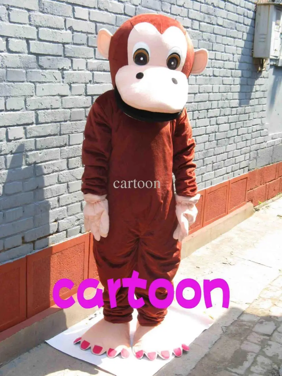 Coklat Gorilla Orangutan Kartun Maskot Kostum Fancy Dress Coklat Gorilla Orangutan Kartun Maskot Kostum Fancy Dress