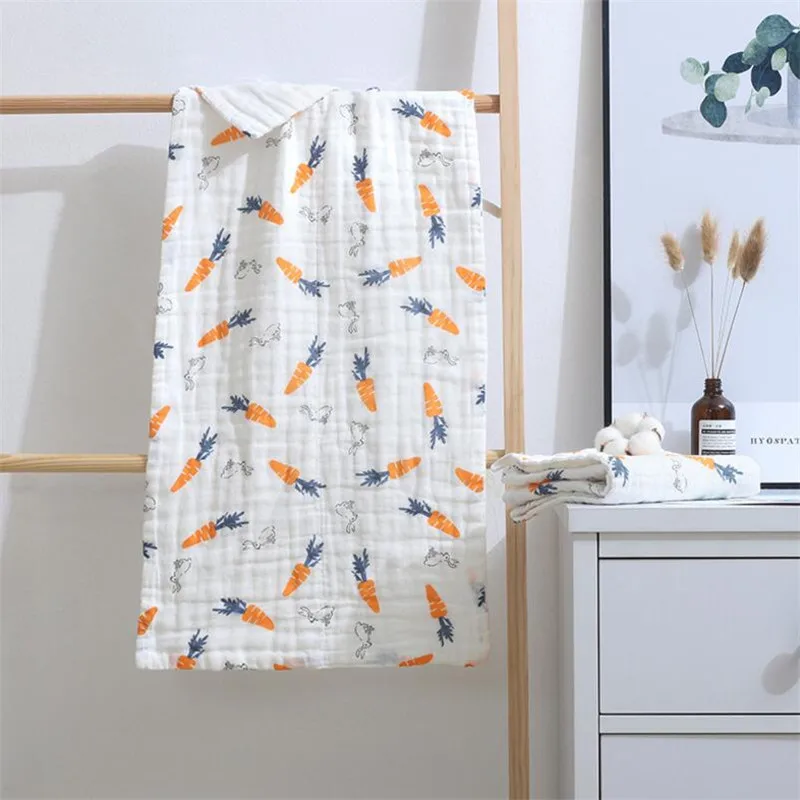 3pcs/lot baby muslin hand towel 35*75cm pure cotton baby burp cloth infant kids face towel 6 layers scarf saliva towels