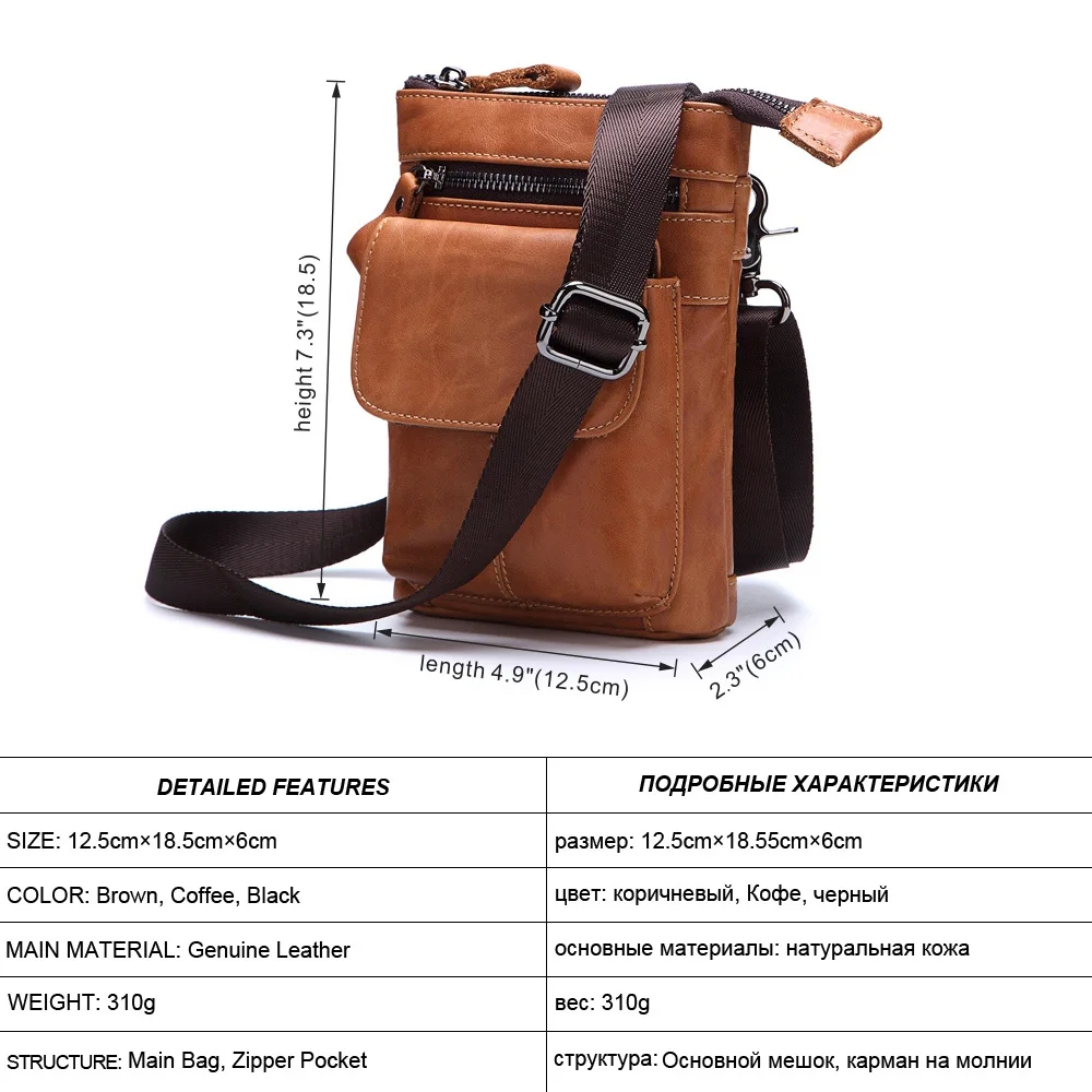 2017 الجديدة الرجال أكياس جلد طبيعي خمر حزام الخصر حزمة رجل حقيبة الذكور رسول حقائب الكتف crossbody الهاتف الصغيرة الخصر حقيبة