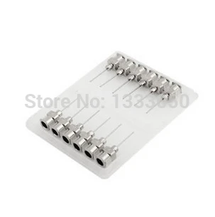

12 Pcs Stainless Steel 0 15mm Inner Dia 25GA Dispenser Needles Tips